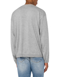 ‘M’ letter mini jumper in wool and silk - Grey