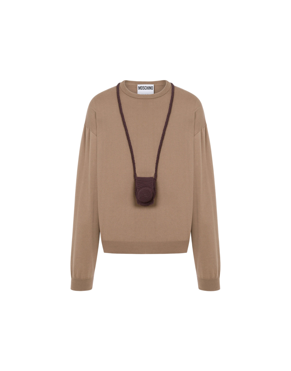 Pull Camera Holder en coton - Brown