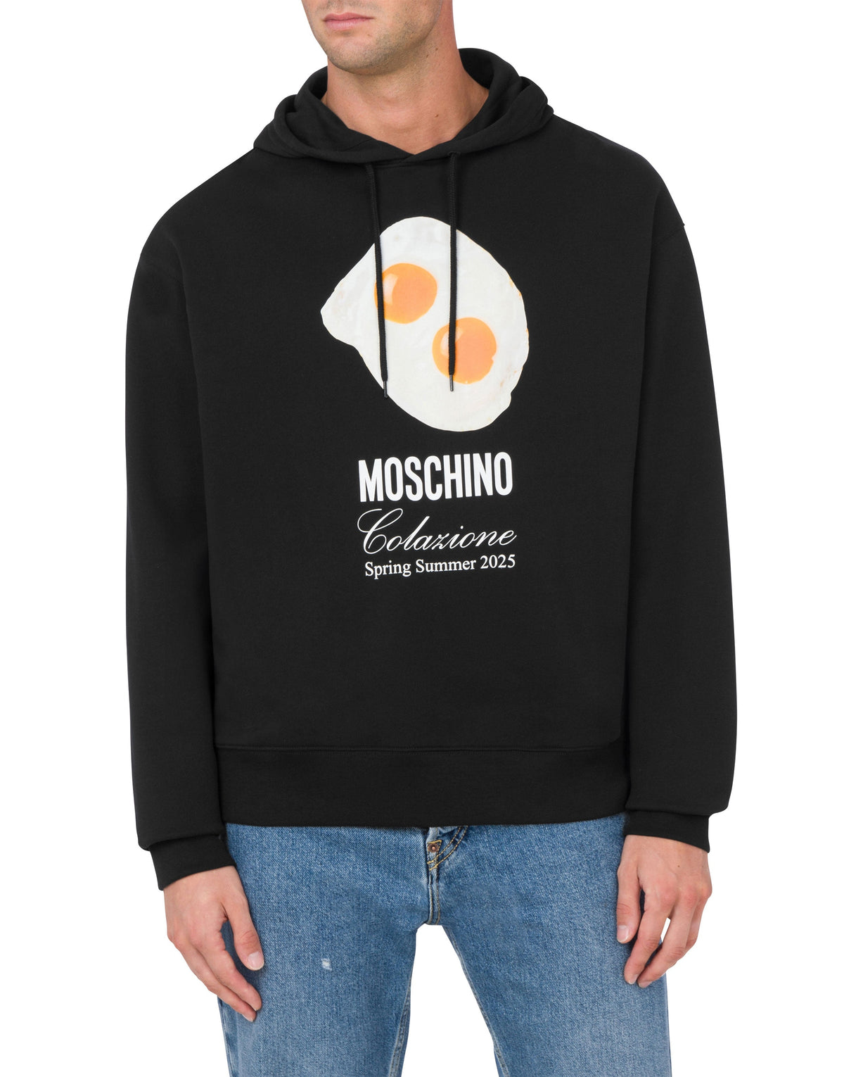 Sweat à capuche Eggs en coton - Black