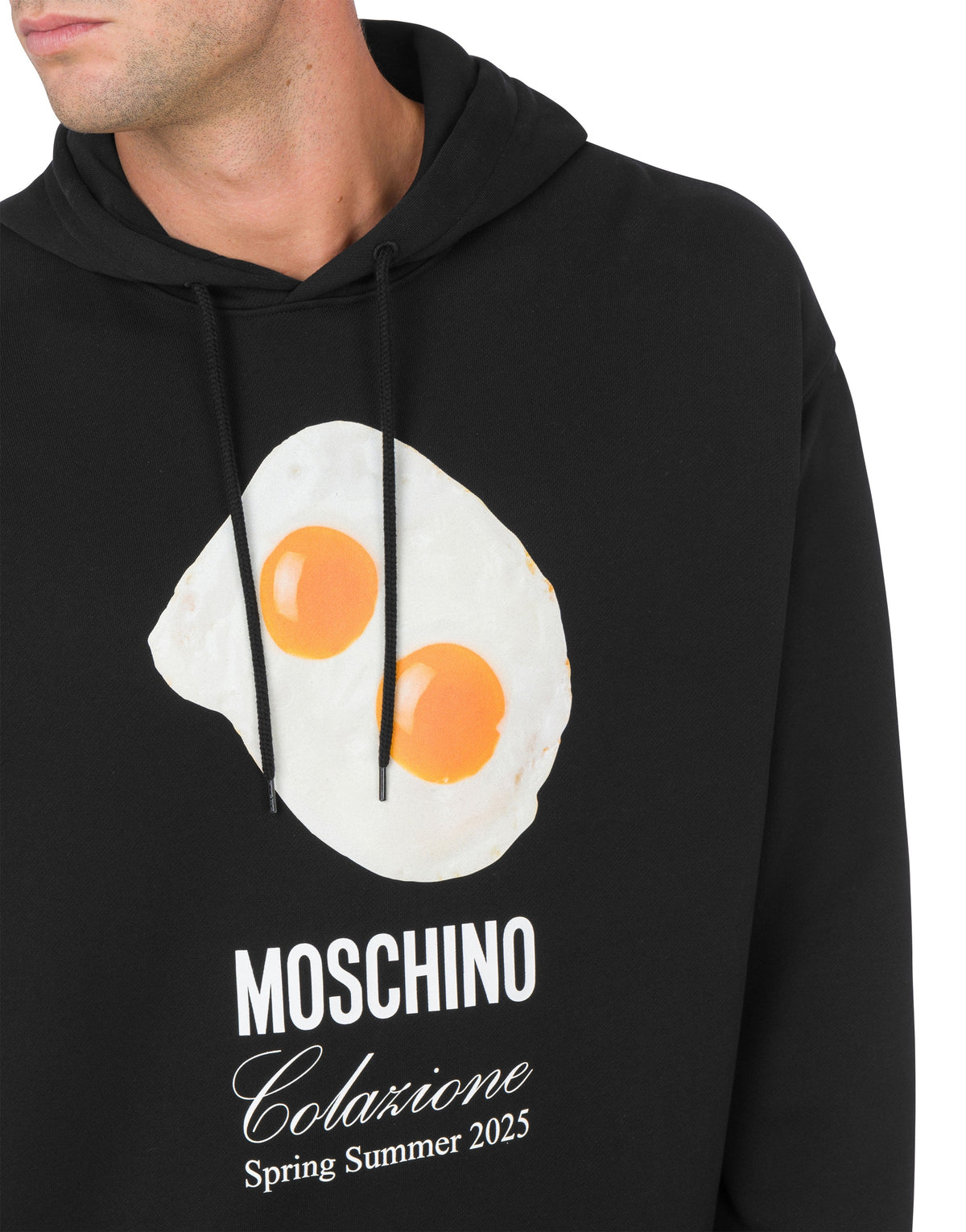 Sweat à capuche Eggs en coton - Black