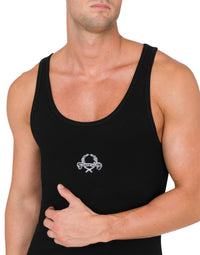 Débardeur brodé Laurel Crown - Black