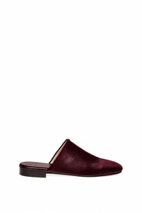 Mule Plate en Cuir - Red