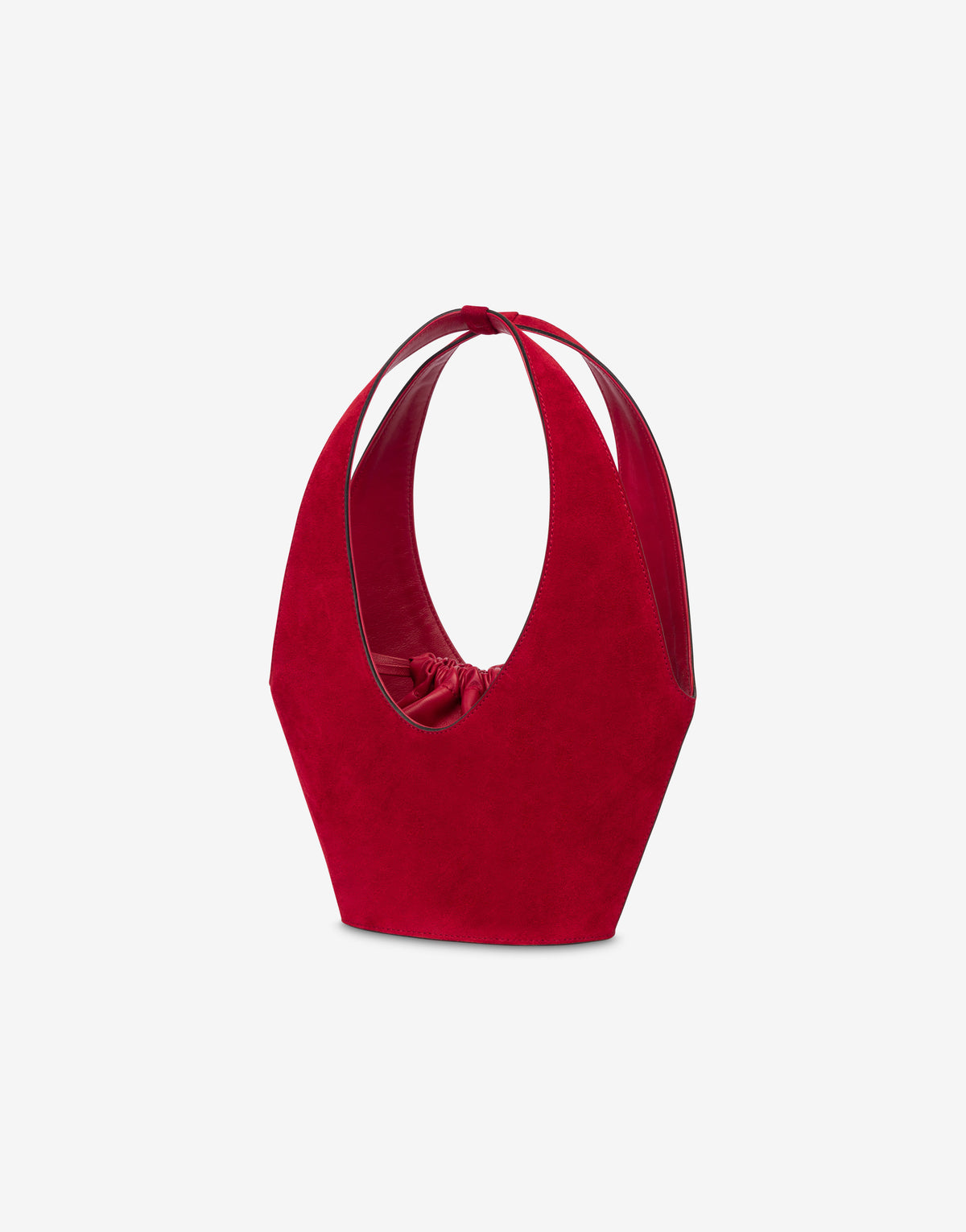 Sac Hobo Architecturé en Cuir - Red
