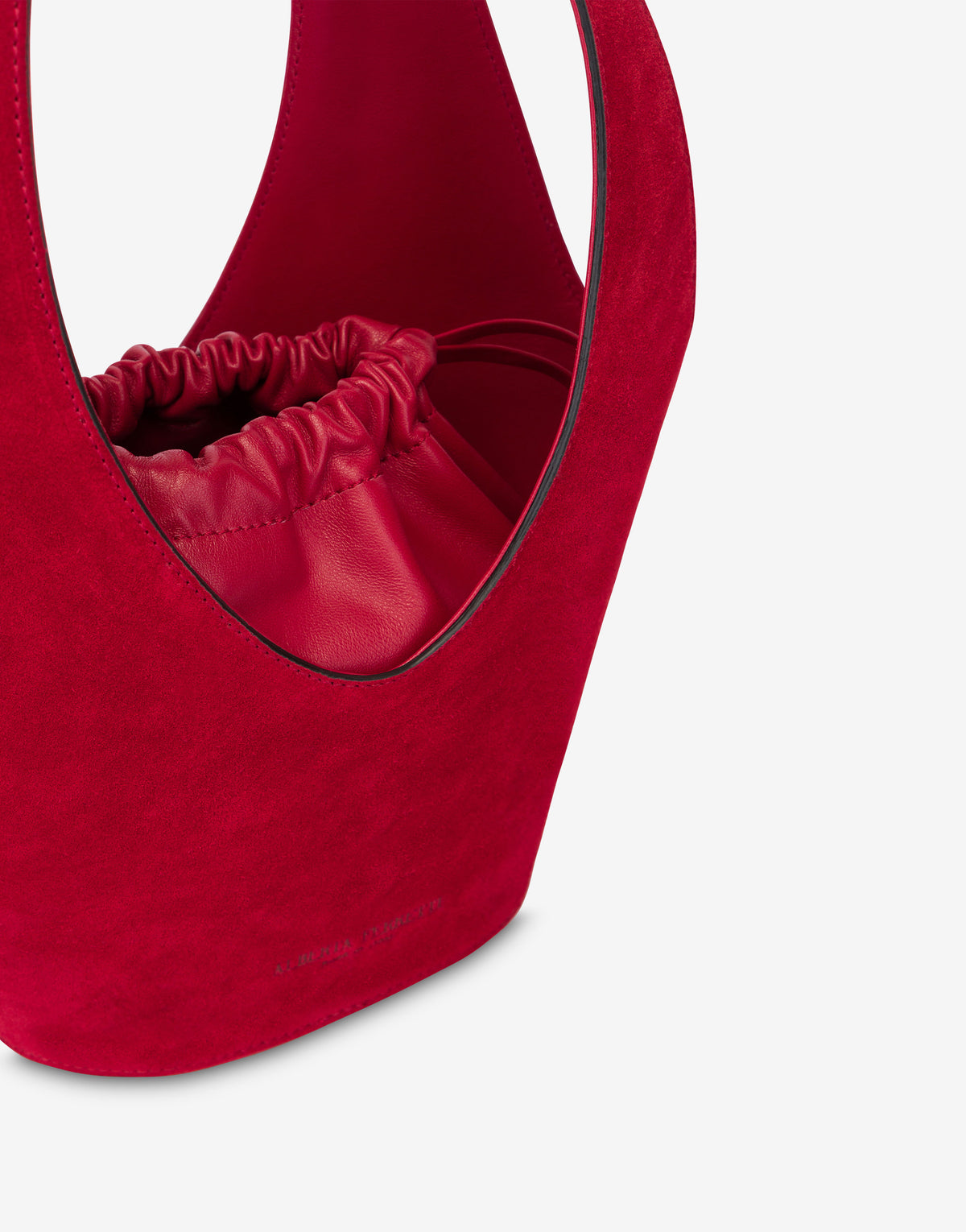 Sac Hobo Architecturé en Cuir - Red