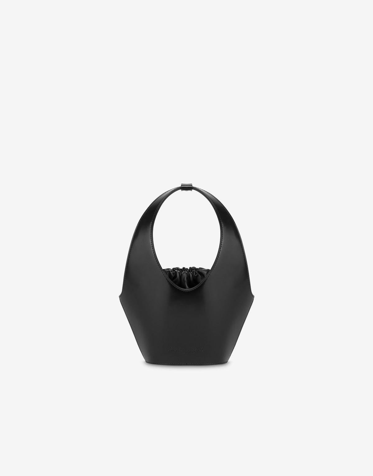 Sac Hobo Architecturé en Cuir - Black