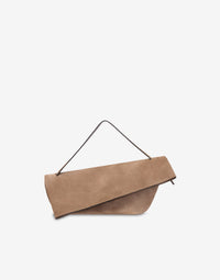 Sac Porté Épaule à Rabat en Daim - Green
