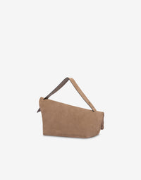 Sac Porté Épaule à Rabat en Daim - Green