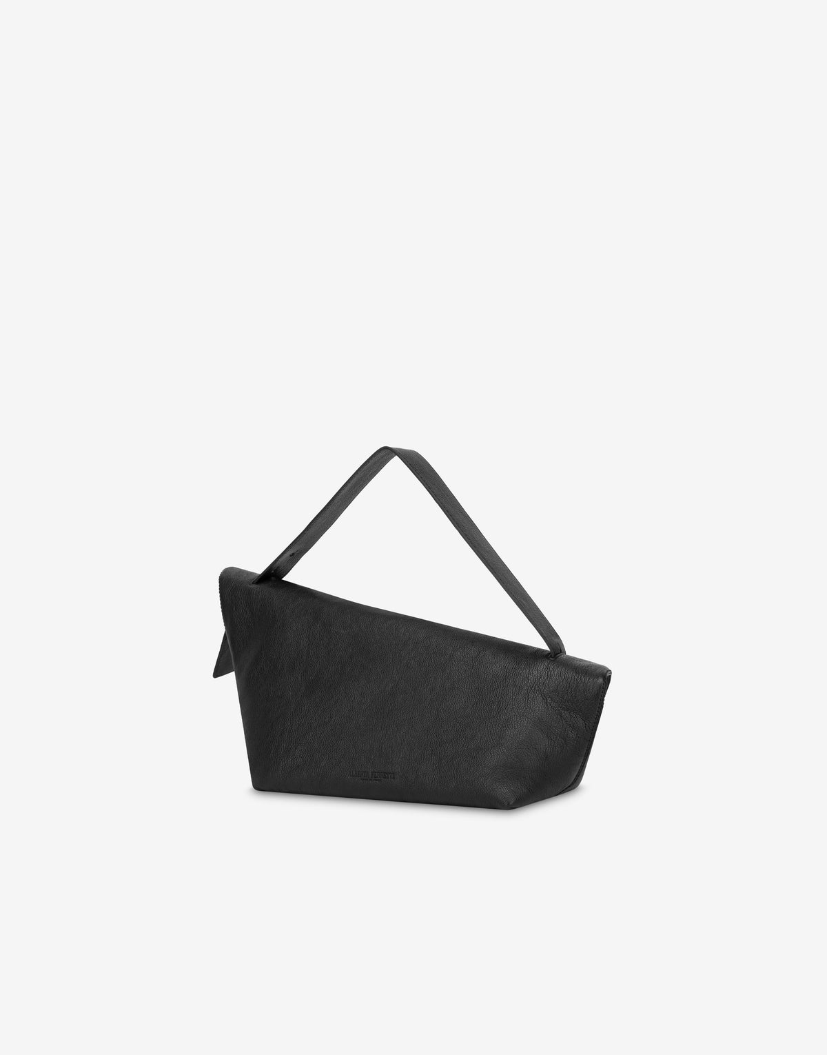 Sac Porté Épaule à Rabat en Daim - Black