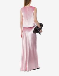 Jupe longue en velours - Pink
