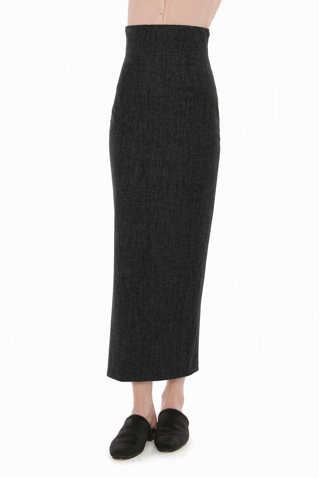 Jupe longue en laine extensible - Grey