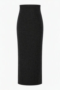 Jupe longue en laine extensible - Grey