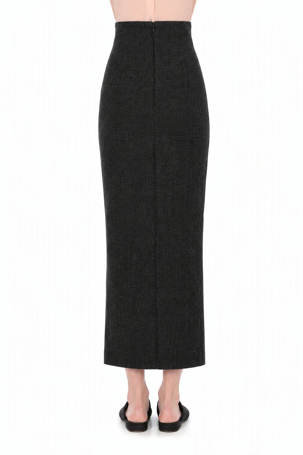 Jupe longue en laine extensible - Grey