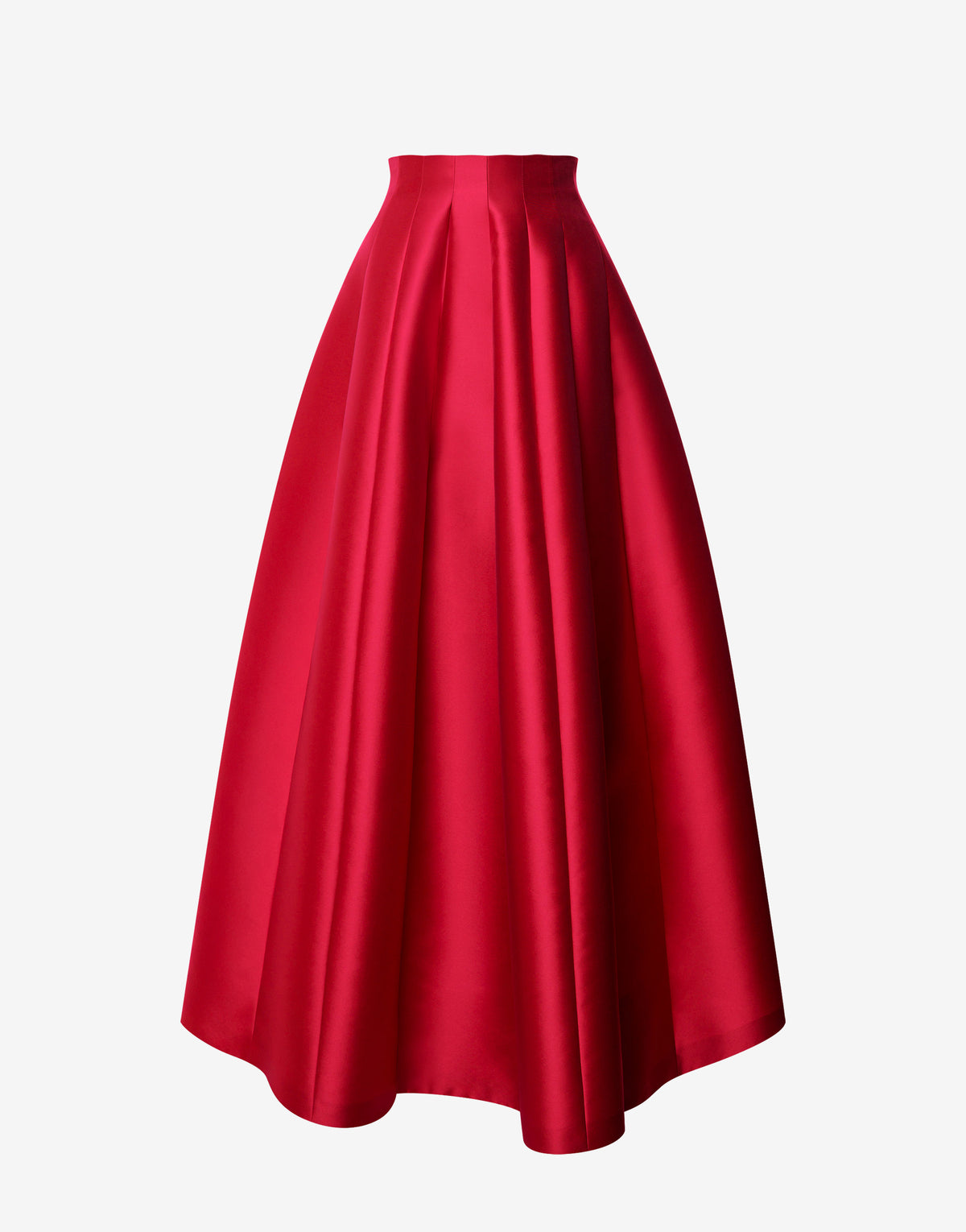 Jupe maxi taille haute en mikado - Red
