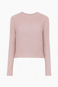 Top Minimaliste Transparent à Manches Longues - Grey