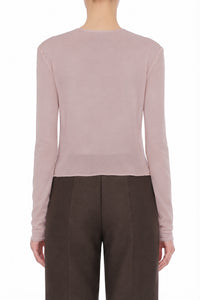 Top Minimaliste Transparent à Manches Longues - Grey