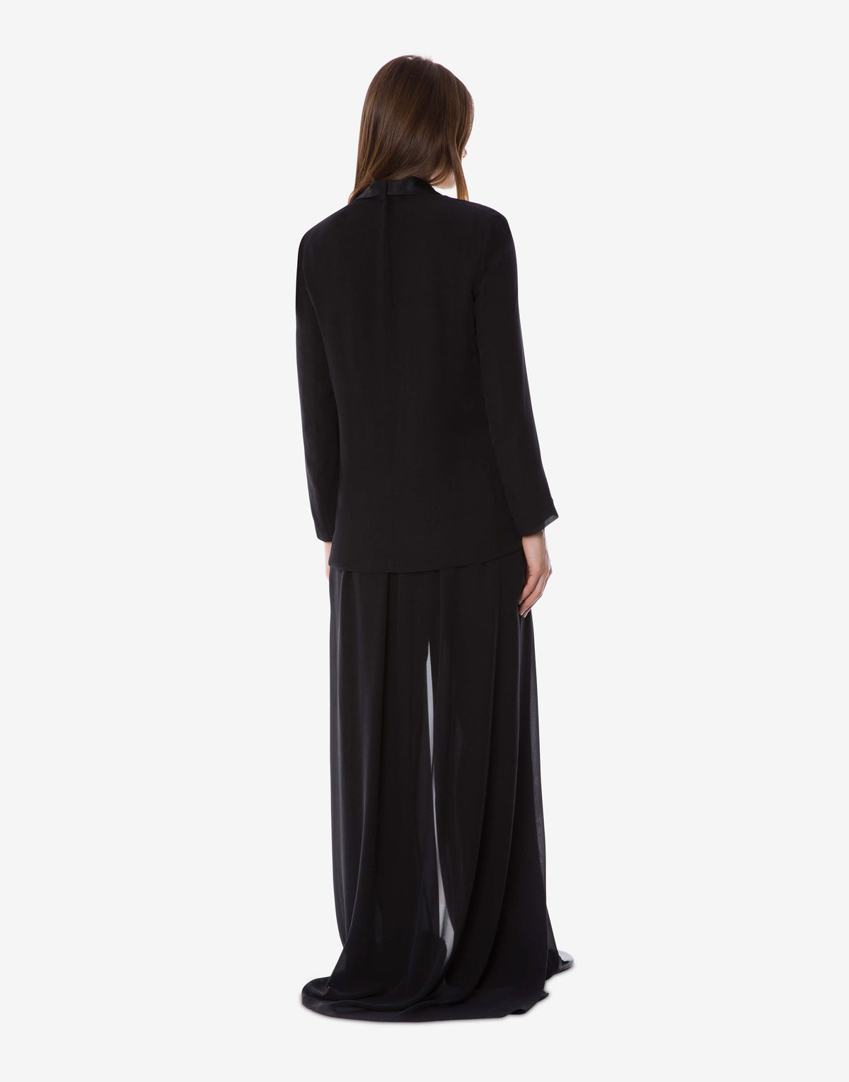 Pantalon en mousseline de georgette - Black