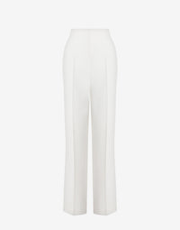 Pantalon de tailleur en cady extensible - White