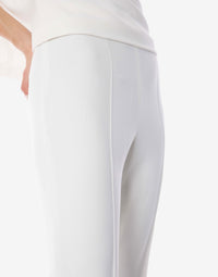 Pantalon de tailleur en cady extensible - White