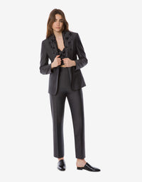 Pantalon de costume en laine et soie - Grey