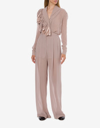 Pantalon large en georgette - Grey
