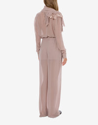 Pantalon large en georgette - Grey