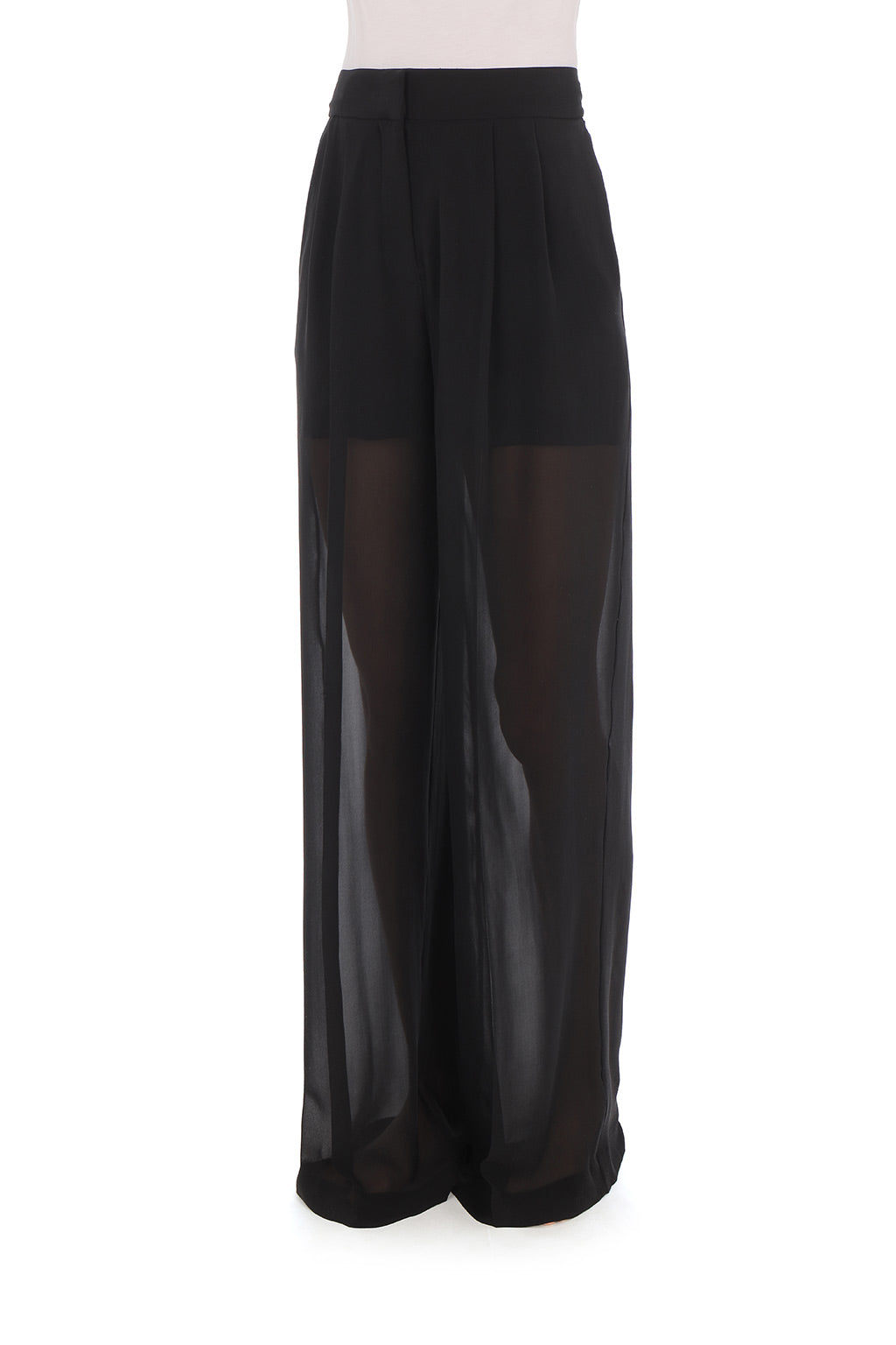 Pantalon large en georgette - Black