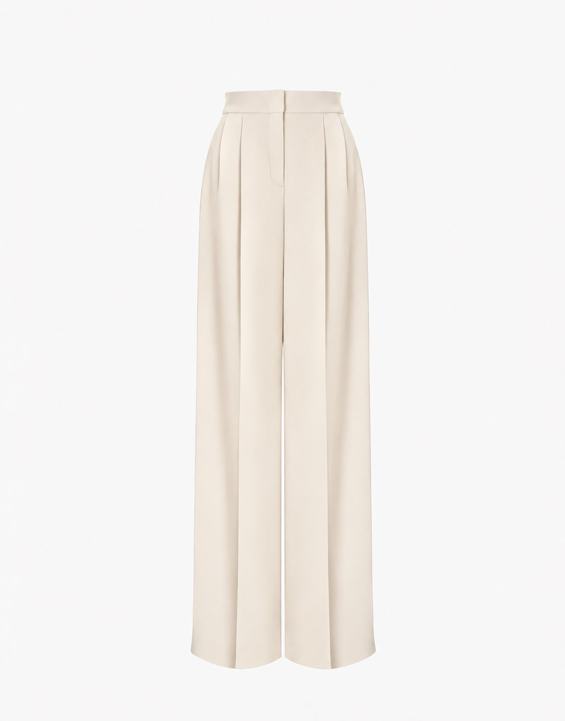 Pantalon en cady stretch fluide - White