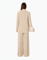Pantalon en cady stretch fluide - Beige