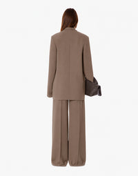Pantalon en cady stretch fluide - Brown