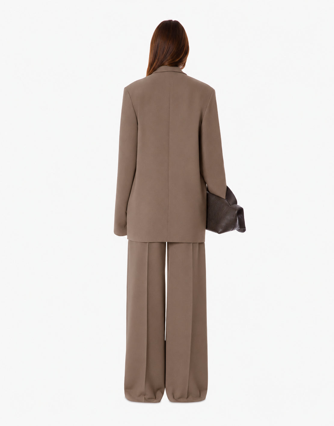 Pantalon en cady stretch fluide - Brown