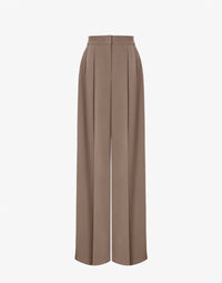 Pantalon en cady stretch fluide - Brown