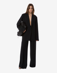 Pantalon en cady stretch fluide - Black