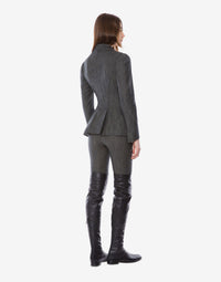 Pantalon slim en laine stretch - Black