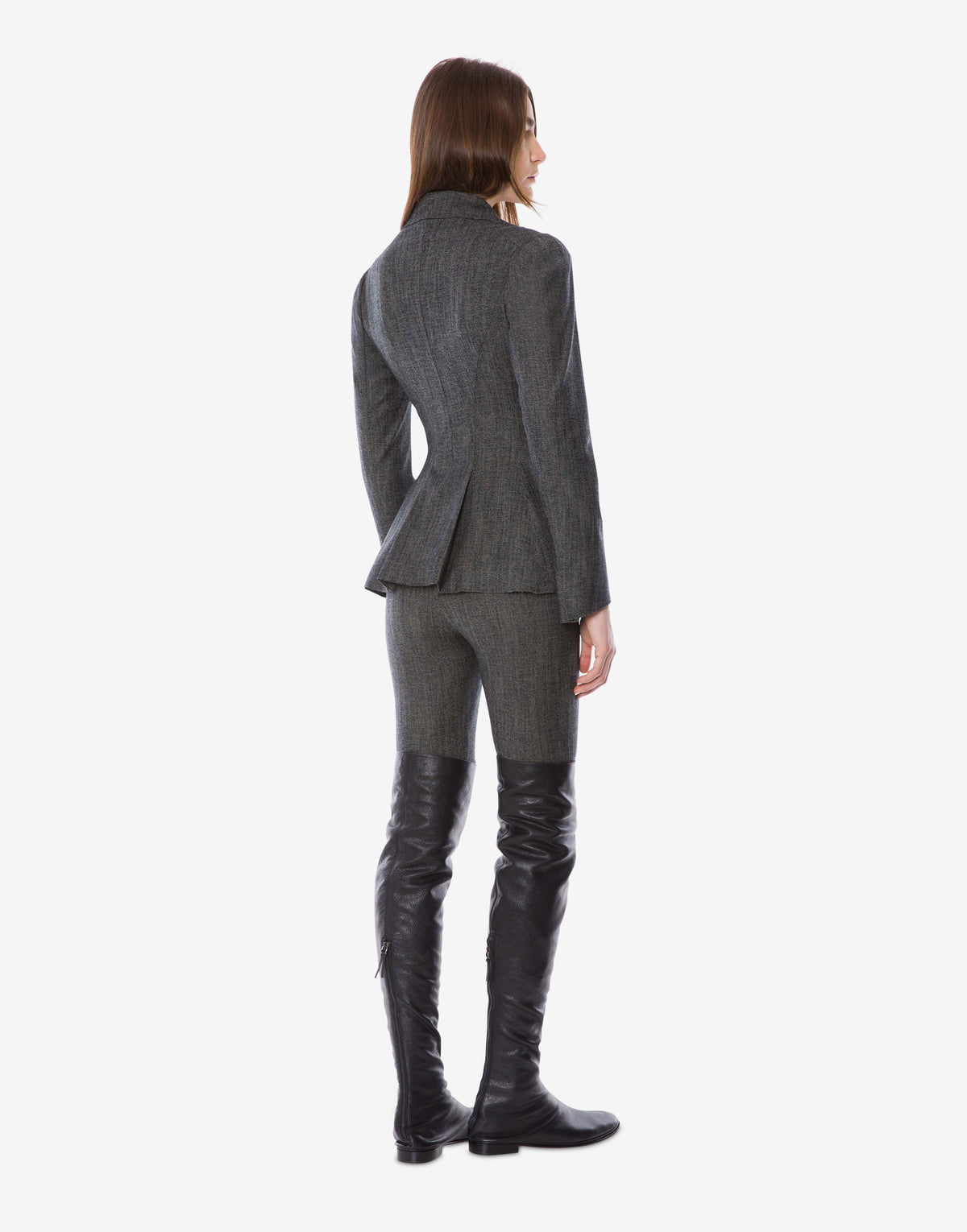 Pantalon slim en laine stretch - Black
