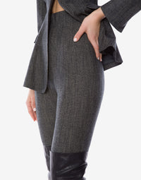 Pantalon slim en laine stretch - Black