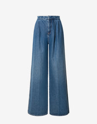 Pantalon large en denim - Blue