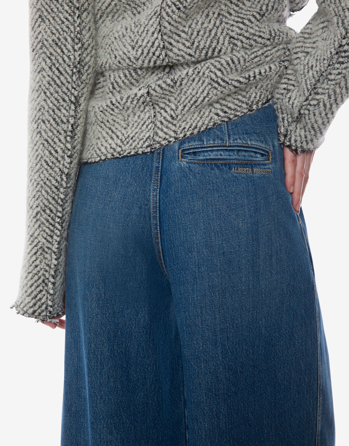 Pantalon large en denim - Blue