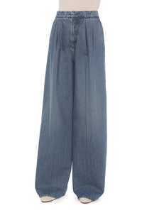 Pantalon large en denim - Blue