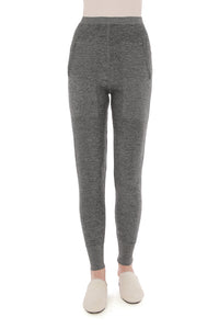 Pantalon Ajusté en Maille - Black