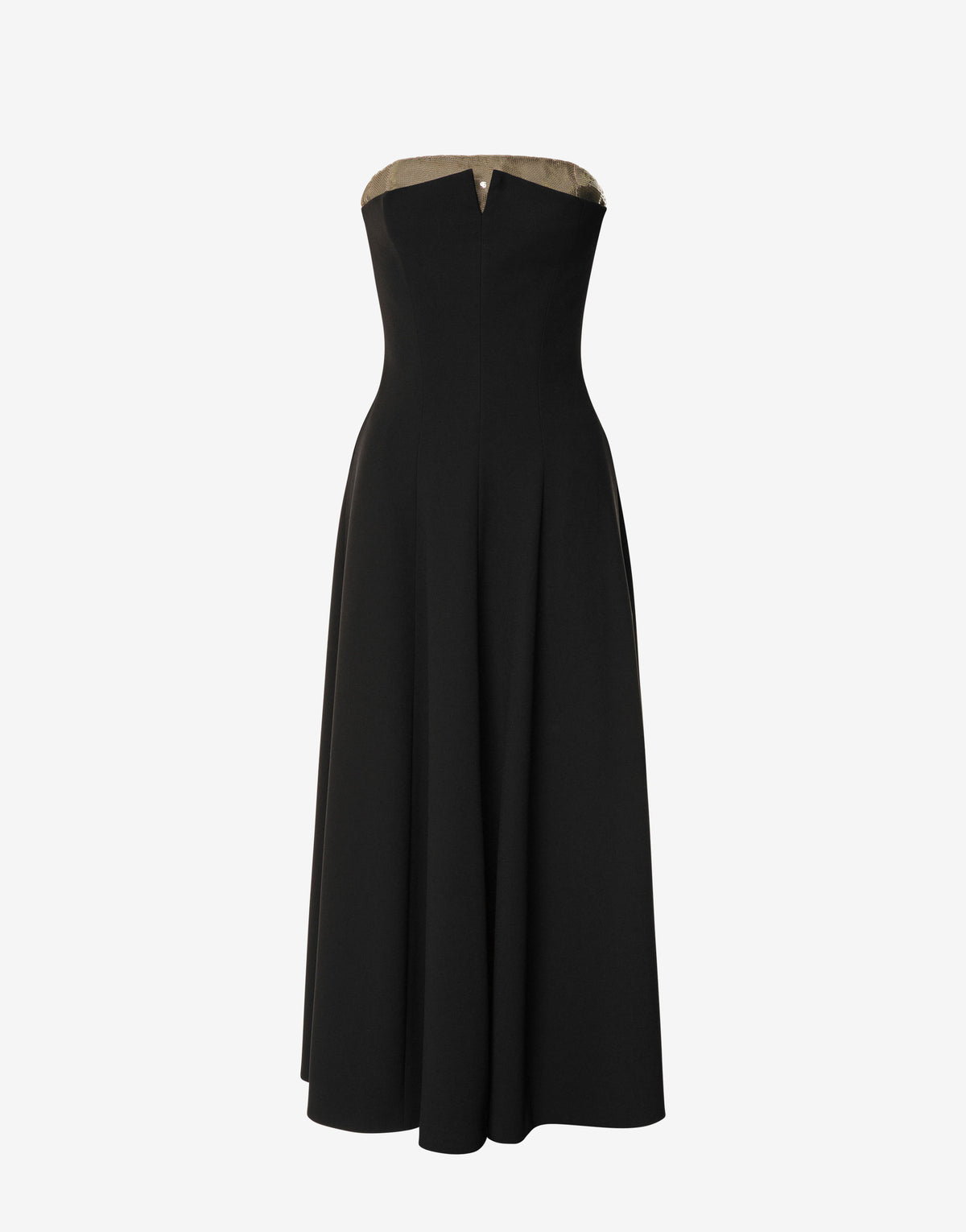 Robe de soirée en cady extensible sans manches - Black