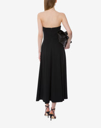 Robe de soirée en cady extensible sans manches - Black