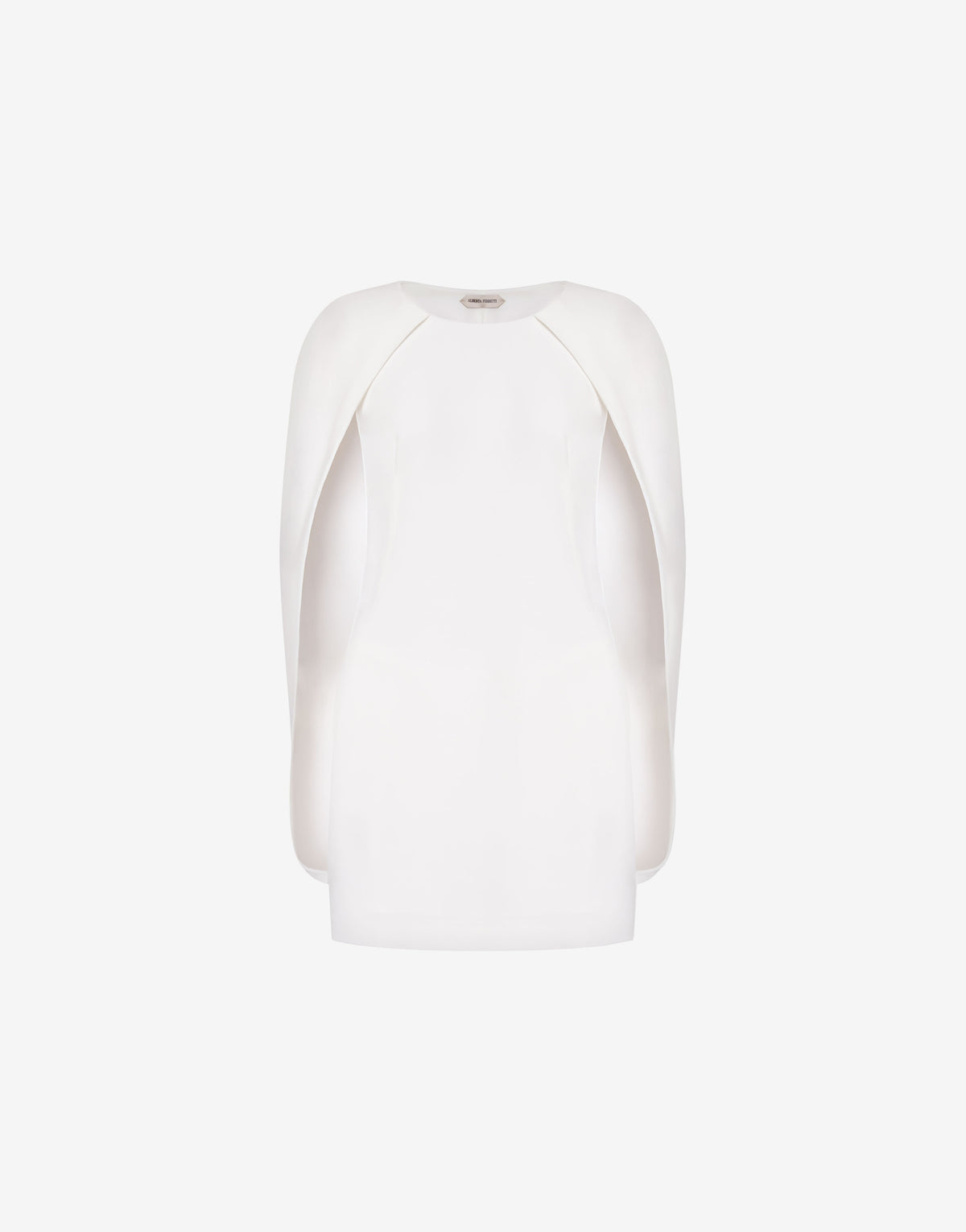 Mini robe cape en cady stretch - White
