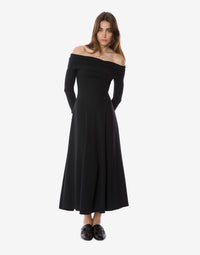 Robe de soirée décolletée - Black