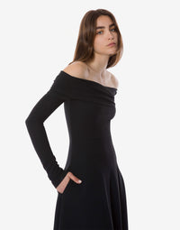Robe de soirée décolletée - Black