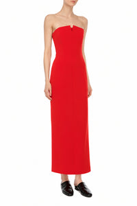 Robe Longue Bustier Colonne - Red