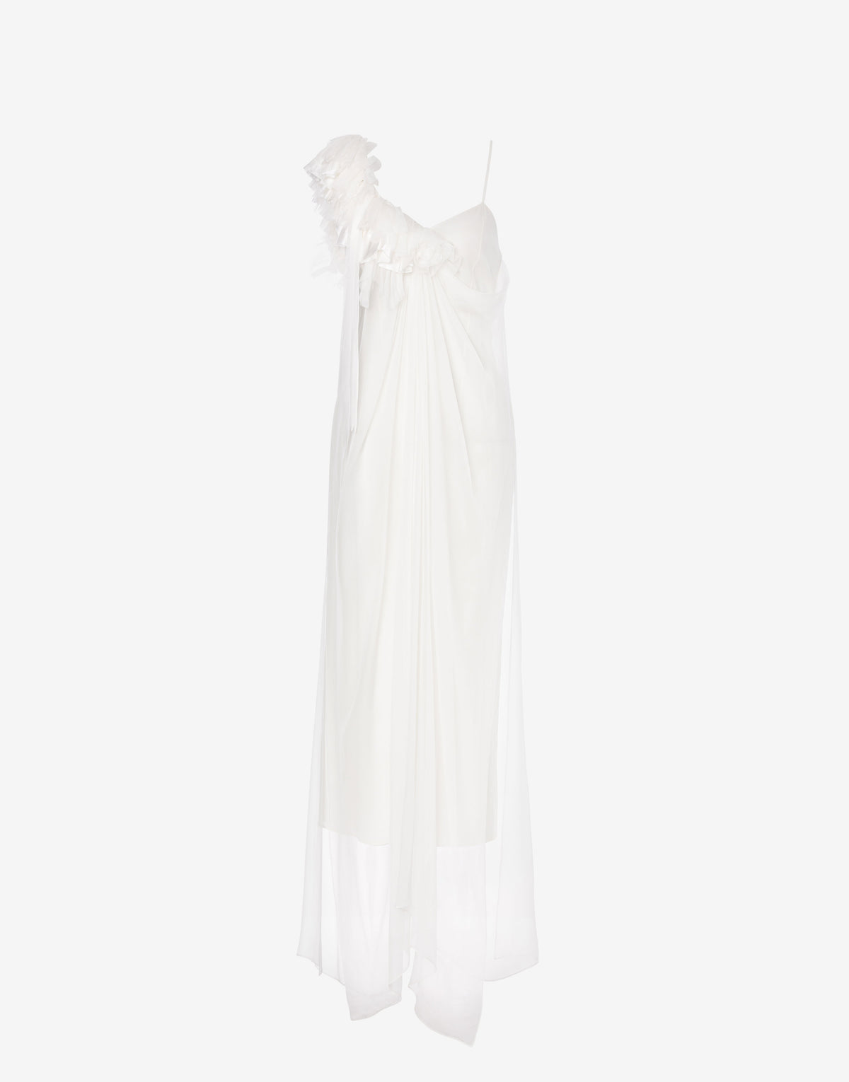 Robe en mousseline de soie - White