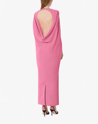 Robe cape en cady stretch - Pink