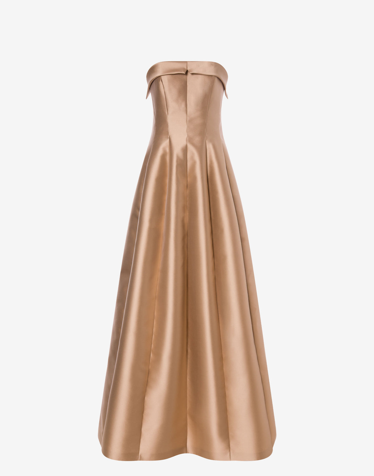 Robe de soirée mikado sans manches - Beige