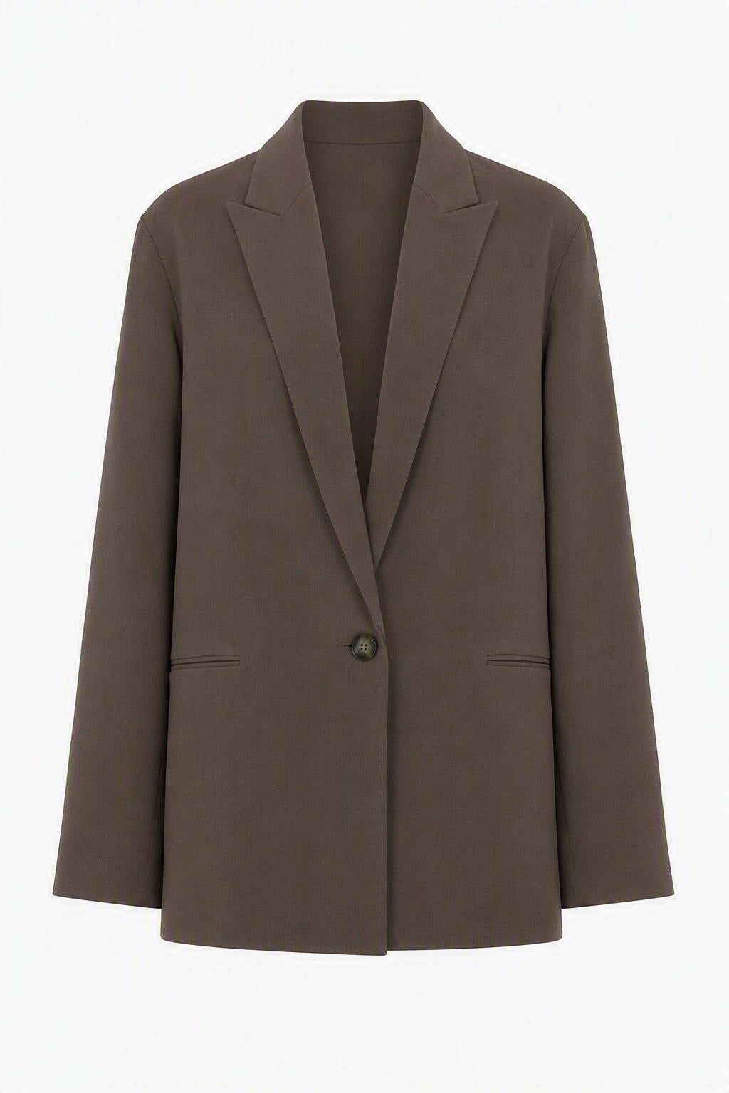 Veste oversize en cady stretch avec manches ouvertes et décolleté profond - Brown
