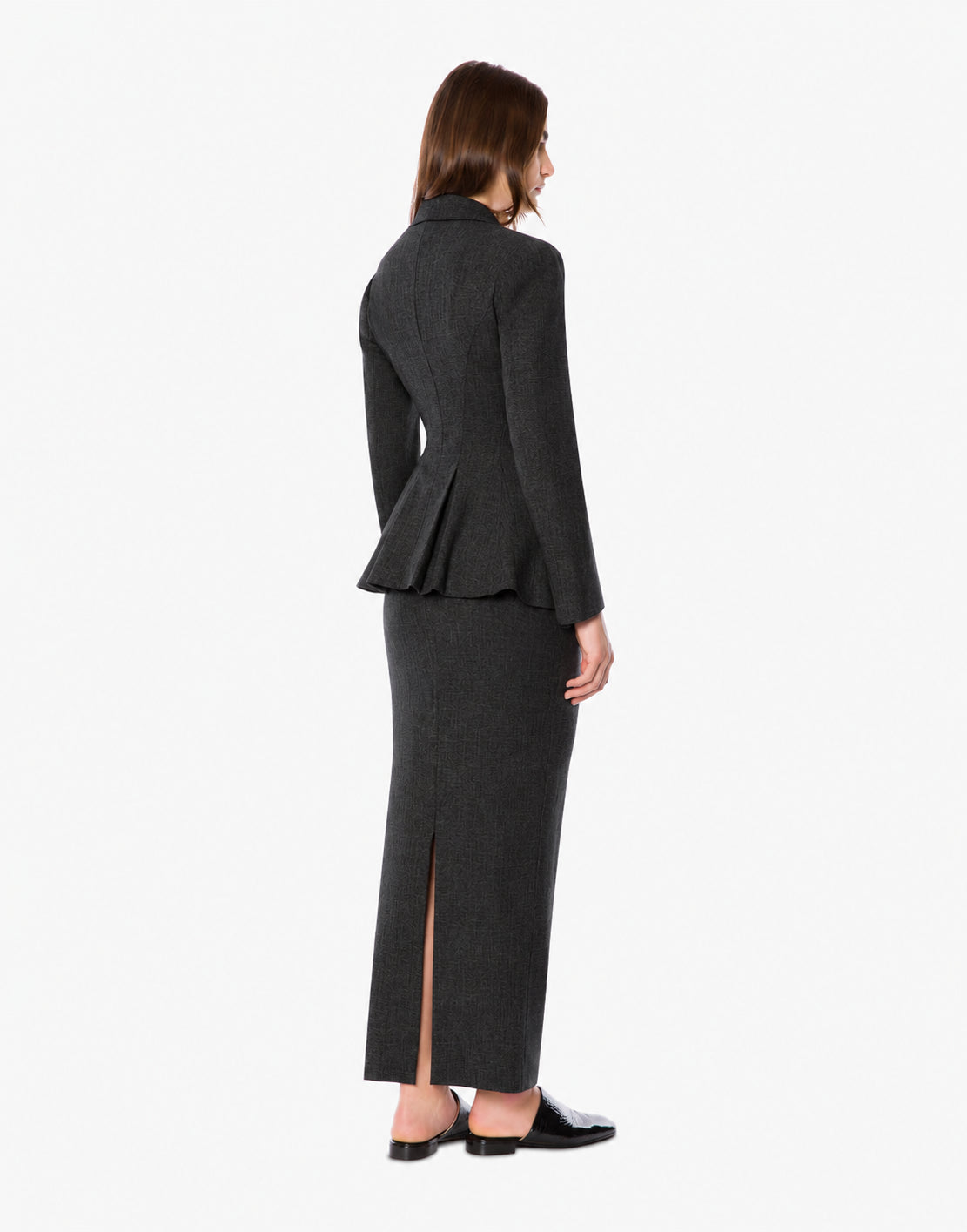 Veste de cocktail en laine extensible - Grey
